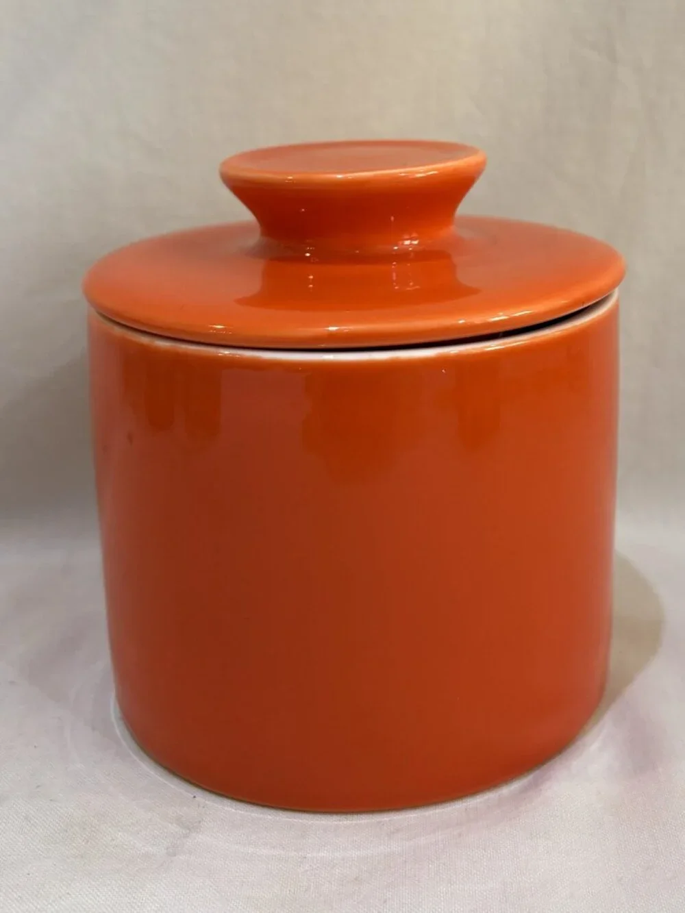 Sweese Ceramic Porcelain Butter Bell Crock Keeper Orange